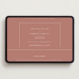 "Warm affection" - Wedding Website in Dusty Rose by Stacey Meacham - Desktop Design