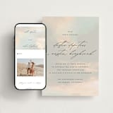 "Daybreak" - Wedding Website in Dove by Olivia Kanaley Inman - Match Your Stationery