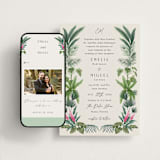 "Tropical garden" - Wedding Website in Palm by Elly - Match Your Stationery