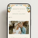 "Flutter" - Wedding Website in Sunset by Jen Owens - Mobile Layout