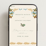 "Flutter" - Wedding Website in Sunset by Jen Owens - Mobile Layout