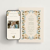 "Flutter" - Wedding Website in Sunset by Jen Owens - Match Your Stationery
