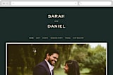 "Top to Bottom" - Wedding Website in Evergreen by Kindred Fields - Desktop Design