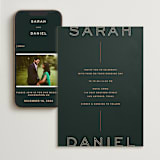 "Top to Bottom" - Wedding Website in Evergreen by Kindred Fields - Match Your Stationery