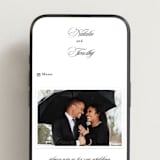 "Sincerity" - Wedding Website in Noir by Kimberly FitzSimons - Mobile Layout