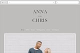 "Show" - Wedding Website in Dove Gray by Up Up Creative - Desktop Design
