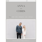 "Show" - Wedding Website in Dove Gray by Up Up Creative - Mobile Layout