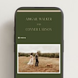 "Martini" - Wedding Website in Olive by Pixel and Hank - Mobile Layout