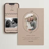 "Initials Circle Arch" - Wedding Website in Latte by FRANI - Match Your Stationery