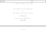 "Symphony" - Wedding Website in Pearl by Jackie Mangiolino - Desktop Design