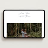 "Empire" - Wedding Website in Dusty Blue by Jennifer Postorino - Desktop Design