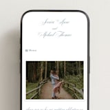 "Empire" - Wedding Website in Dusty Blue by Jennifer Postorino - Mobile Layout