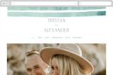 "Tidal Stripe" - Wedding Website in Sky by Katharine Watson - Desktop Design
