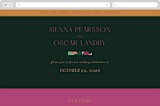 "Miami" - Wedding Website in Bird of Paradise by Ashley DeMeyere - Desktop Design