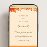 "Fall in Love" - Wedding Website in Autumn by Morgan Ramberg - Mobile Layout