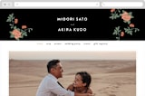 "Kota" - Wedding Website in Onyx by Nazia Hyder - Desktop Design
