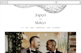 "Forever" - Wedding Website in Ink by Blustery August - Desktop Design