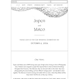 "Forever" - Wedding Website in Ink by Blustery August - Mobile Layout