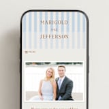 "Stripes" - Wedding Website in Wave by Kelly Watkins - Mobile Layout