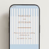 "Stripes" - Wedding Website in Wave by Kelly Watkins - Mobile Layout