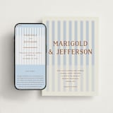 "Stripes" - Wedding Website in Wave by Kelly Watkins - Match Your Stationery