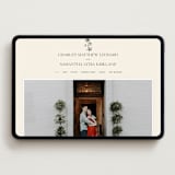 "Floral Emblem" - Wedding Website in Cream by Baumbirdy - Desktop Design