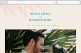 "The Palm" - Wedding Website in Flamingo by Pixel and Hank - Desktop Design