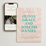 "The Palm" - Wedding Website in Flamingo by Pixel and Hank - Match Your Stationery