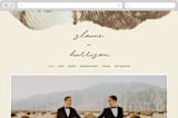 "Organic Elegance" - Wedding Website in Sand by Carrie Moradi - Desktop Design