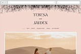 "The Grid" - Wedding Website in Rosebud by Mansi Verma - Desktop Design