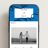 "Swirl Frame" - Wedding Website in Cobalt by mo kelley - Mobile Layout
