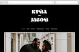 "boba" - Wedding Website in Onyx by Up Up Creative - Desktop Design