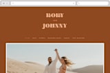 "Rory" - Wedding Website in Rust by Alaina Cherup - Desktop Design