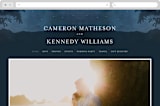 "Coastal Nights" - Wedding Website in Midnight by Kelly Schmidt - Desktop Design