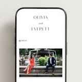 "Modern Classic Names" - Wedding Website in Onyx by Emily Betts - Mobile Layout