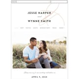 "Twirl Monogram A" - Wedding Website in Blush by Ariel Rutland - Mobile Layout