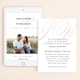 "Twirl Monogram A" - Wedding Website in Blush by Ariel Rutland - Match Your Stationery