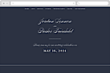 "Flawless" - Wedding Website in Midnight by Kimberly FitzSimons - Desktop Design
