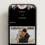 "Bold Bouquet" - Wedding Website in Midnight by Susan Moyal - Mobile Layout