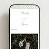 "Garden Trellis" - Wedding Website in Forest by Angela Garrick - Mobile Layout