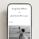 "Lover's Lantern" - Wedding Website in Soft Black by Blustery August - Mobile Layout