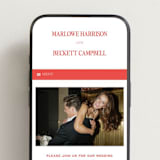 "Vermilion" - Wedding Website in Scarlet by Jenna Holcomb - Mobile Layout