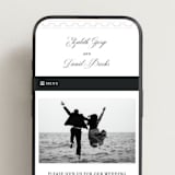 "Infinite" - Wedding Website in Soft Black by Alston Foster - Mobile Layout