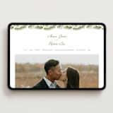 "Palm Shade" - Wedding Website in Pistachio by Julia Liverton - Desktop Design