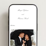 "Cornelia" - Wedding Website in Soft Black by Megan Davis - Mobile Layout