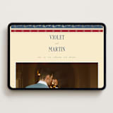 "Woven" - Wedding Website in Navy by Baumbirdy - Desktop Design
