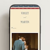 "Woven" - Wedding Website in Navy by Baumbirdy - Mobile Layout
