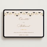 "Tuileries" - Wedding Website in Golden by Claudia Orengo - Desktop Design