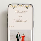 "Tuileries" - Wedding Website in Golden by Claudia Orengo - Mobile Layout