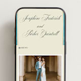"Josephine" - Wedding Website in Marine by Jackie Crawford - Mobile Layout